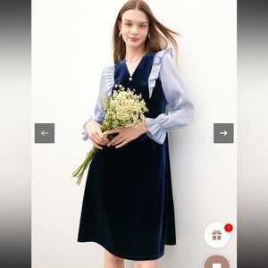 Goelia Velvet Two Piece Dress